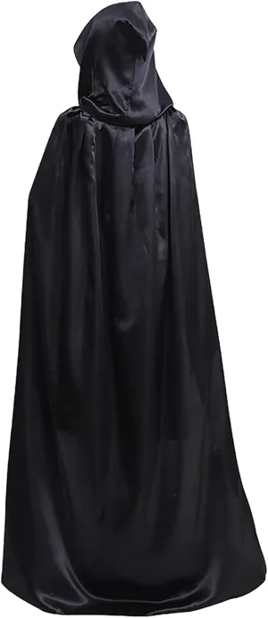 Unisex Adult Halloween Cloak with Hood Long Witch Costume Cosplay Capes Vampire Cloak Robe Vintage Gothic Cape