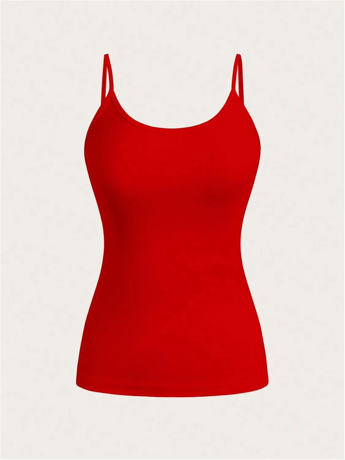 Verdusa Women's 4 Pack Cheetah Print Cami Top Scoop Neck Backless Fitted Camisole