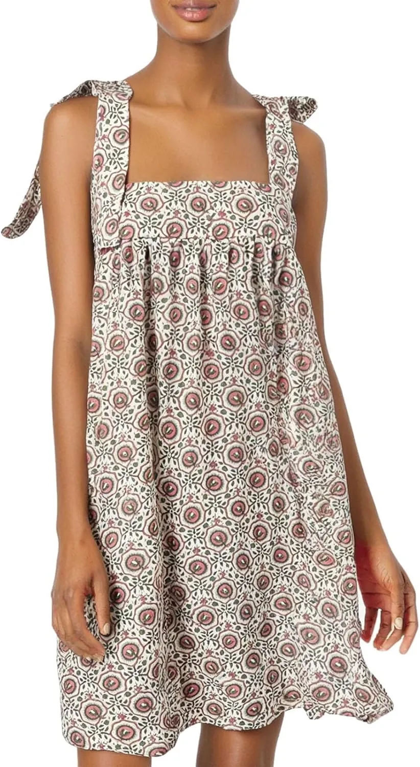 Women Floral Ruffle Hem Babydoll Dress Boho Flowy Tie Mini Dress Y2K Cute Print Short A Line Beach Sundress Streetwear