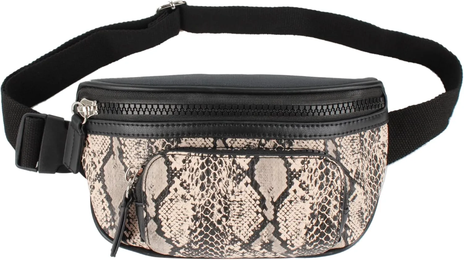 Women Rivet Studded Zipper Pocket Shoulder Purse Faux Leather Waist Packs Rave Chest Bag Festival Fanny Bag Purse Green, 07093 Khaki