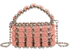 Women Tote Bag Sweet Pearl Crossbody Bag Beads Evening Bags Party Wedding Rose Handbag Female Clutch