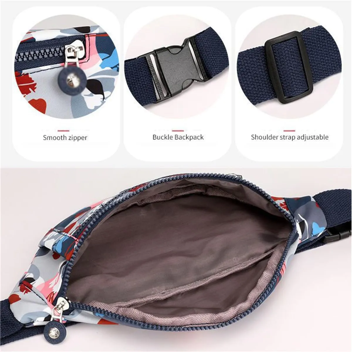 Women Waist Belt Bag Purse Hip Pouch Travel Sport Bum, Fashion Waist Belt Pack Bags Crossbody Pouch Money Shoulder Purse (F)