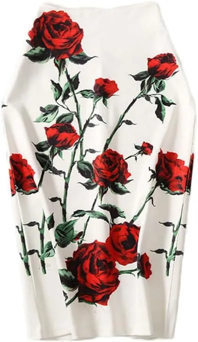 Women's Casual Knee Length Skorts Skirts Marble Print High Waist Hip Wrap Split Long Skirt for Women