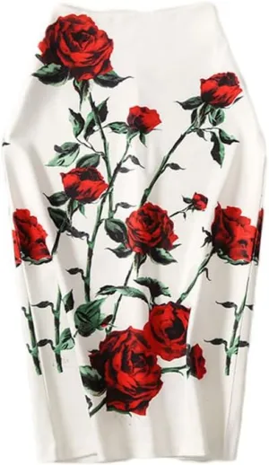Women's Casual Knee Length Skorts Skirts Marble Print High Waist Hip Wrap Split Long Skirt for Women