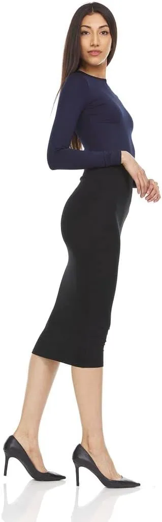 Women's High Waist Slim Midi Maxi Skirt BKJH007