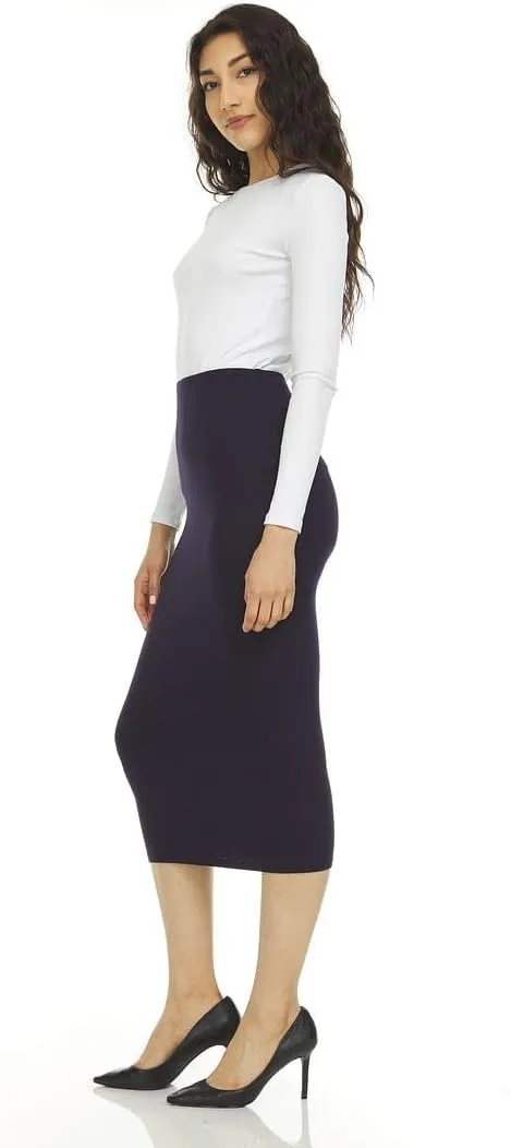 Women's High Waist Slim Midi Maxi Skirt BKJH007