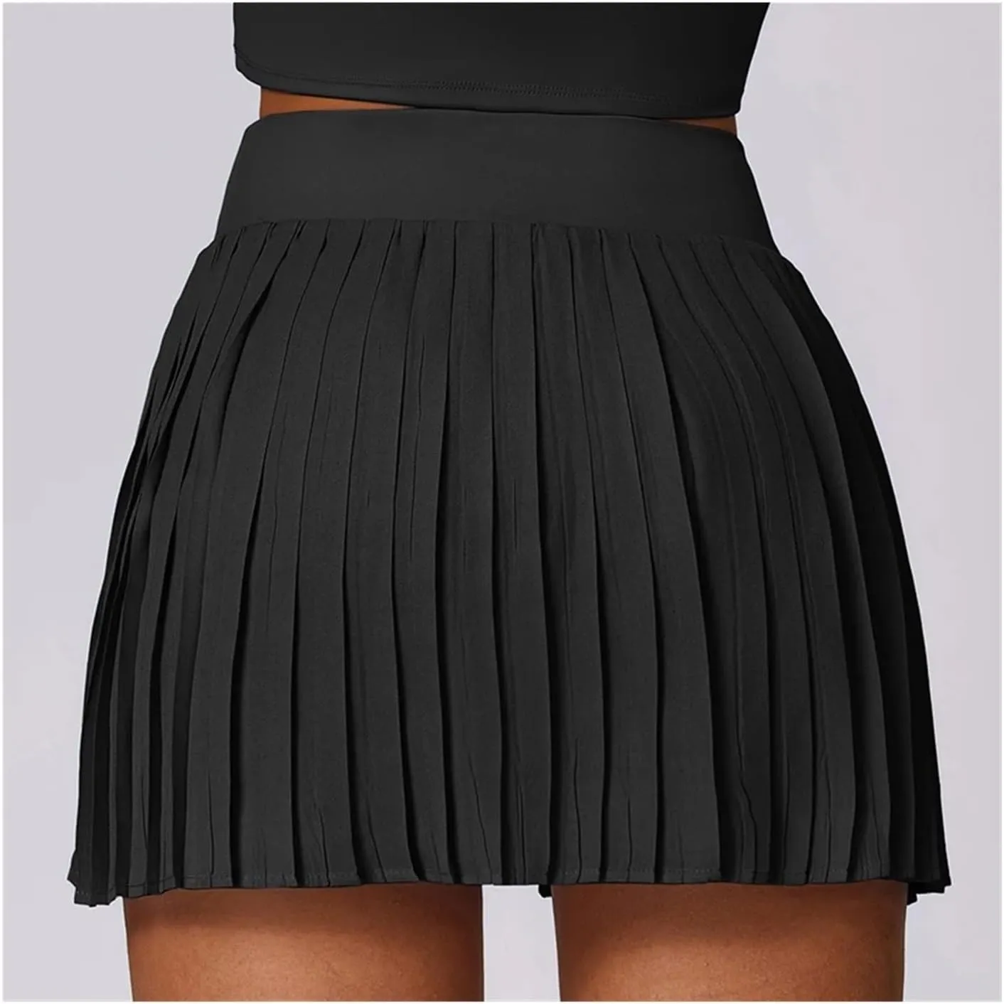 Women's High Waisted Pleated Tennis Skirts with Pockets Tummy Control Casual Liner Skorts Workout Golf Skirts