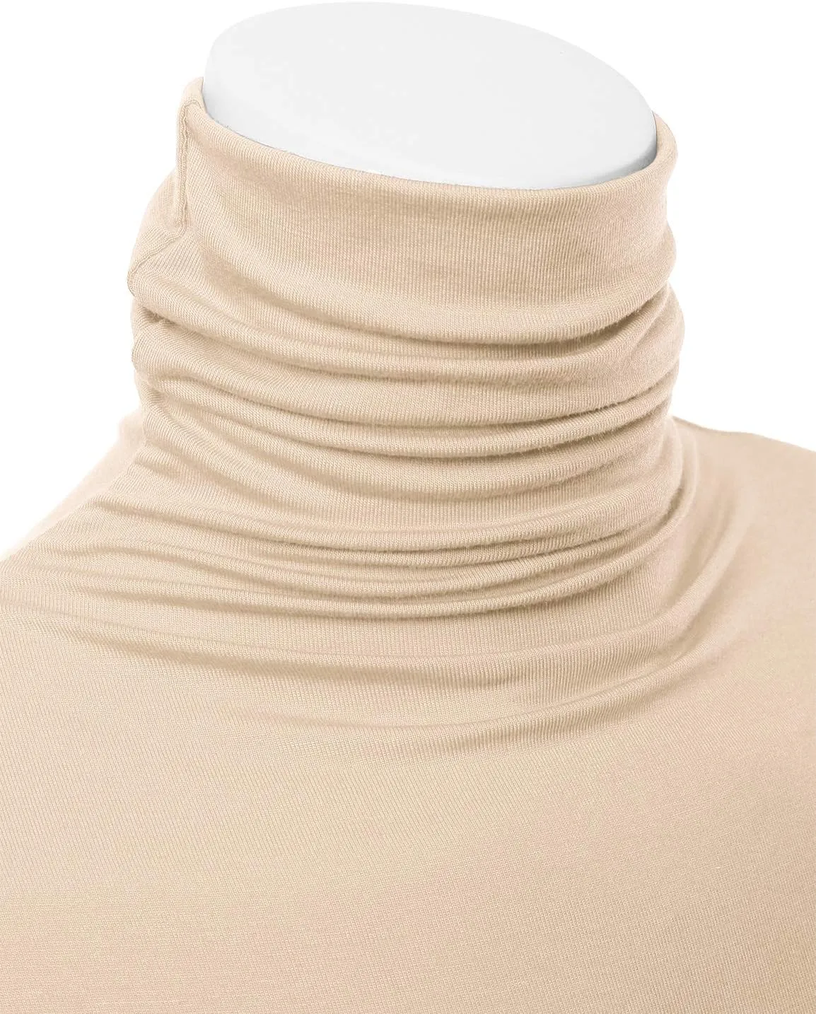 Womens Premium Long Sleeve Turtleneck Lightweight Pullover Top Sweater (S-3X, Made in USA)