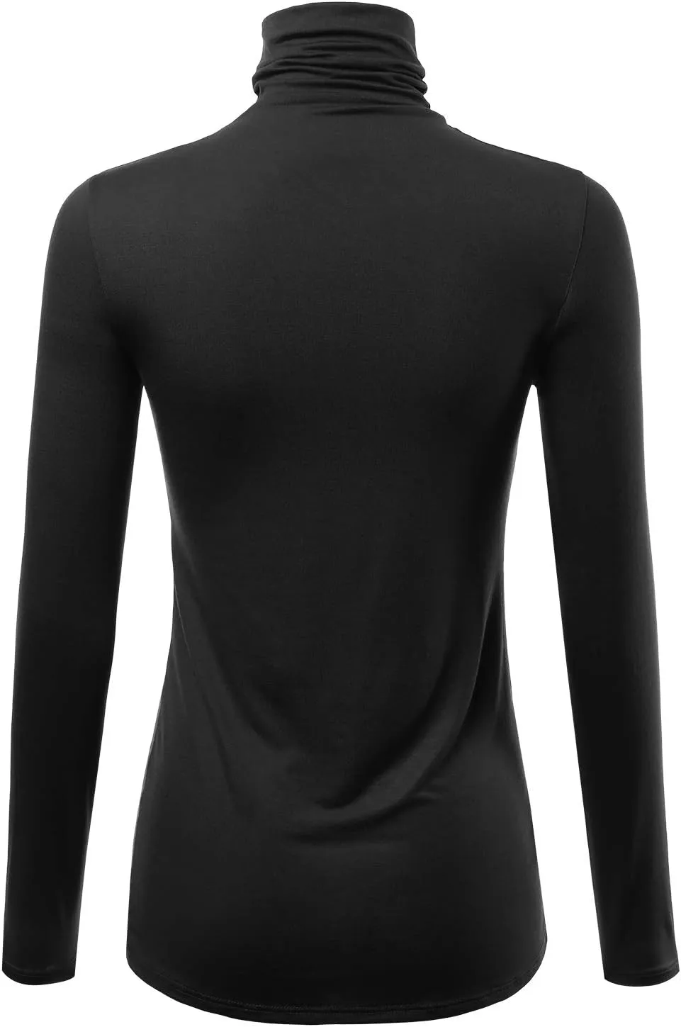 Womens Premium Long Sleeve Turtleneck Lightweight Pullover Top Sweater (S-3X, Made in USA)