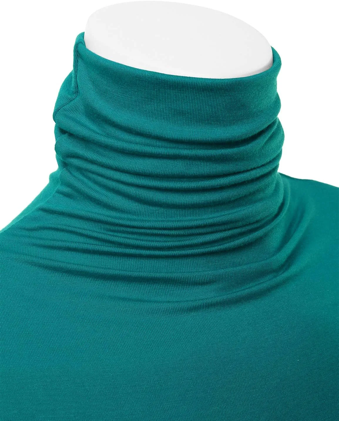Womens Premium Long Sleeve Turtleneck Lightweight Pullover Top Sweater (S-3X, Made in USA)