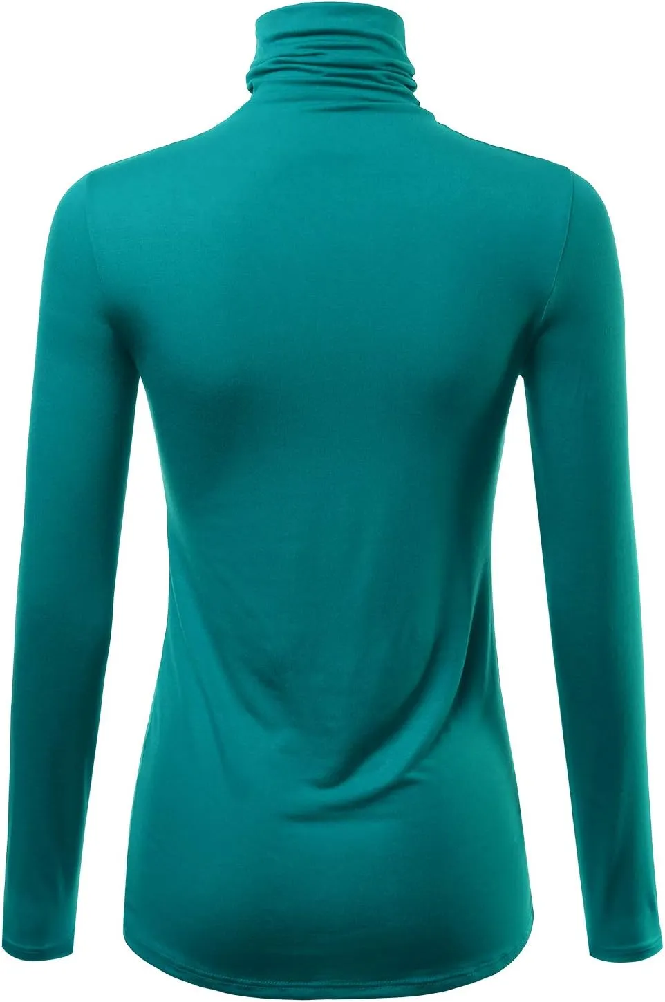 Womens Premium Long Sleeve Turtleneck Lightweight Pullover Top Sweater (S-3X, Made in USA)