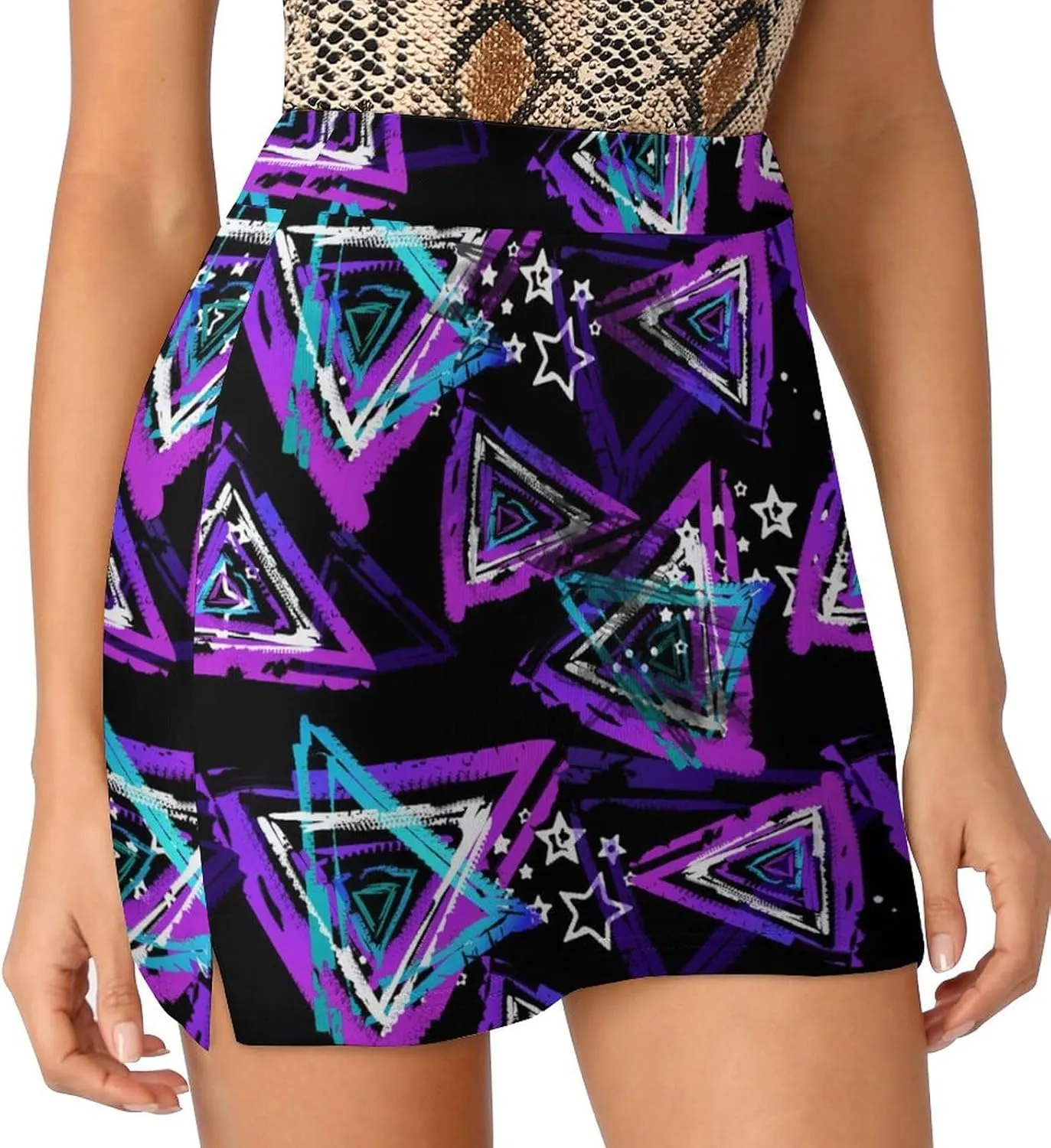 Women's Tennis Skirt Funny Pattern Athletic Golf Skorts for Woman with Pockets Summer Mini Skirts Workout Outfits
