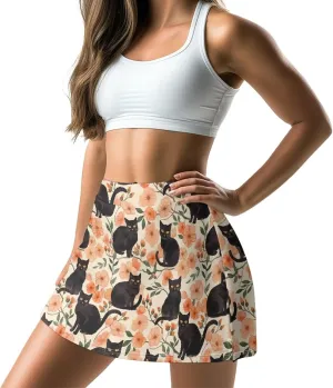 Women's Tennis Skirt High Waisted Golf Skirts A-Line Athletic Skorts Summer Workout Running Shorts with Pocket