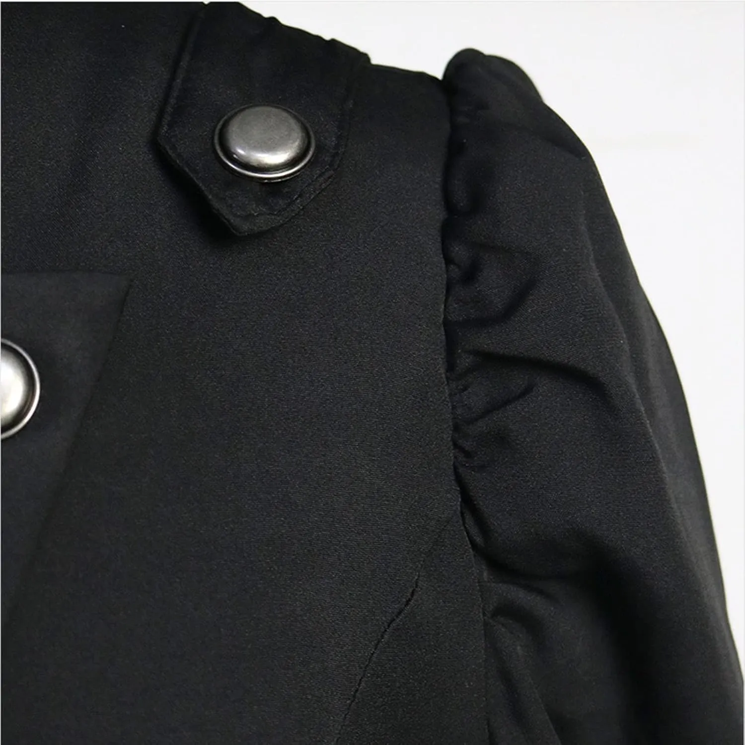 Womens Vintage Steampunk Long Coat Gothic Overcoat Ladies Retro Jacket Windbreaker Long Sleeve Button Down Trench Coat