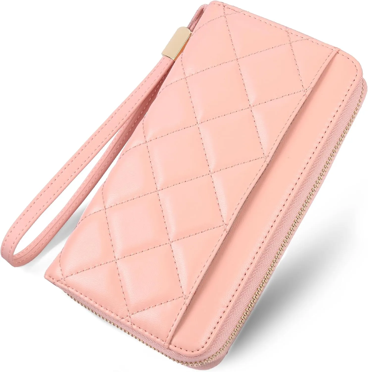 Women's Wallets Large Capacity RFID Blocking Multi Card Case Leather Clutch Wallet Mini Purse Ladies Credit Card Phone Holder Wristlet Wallet