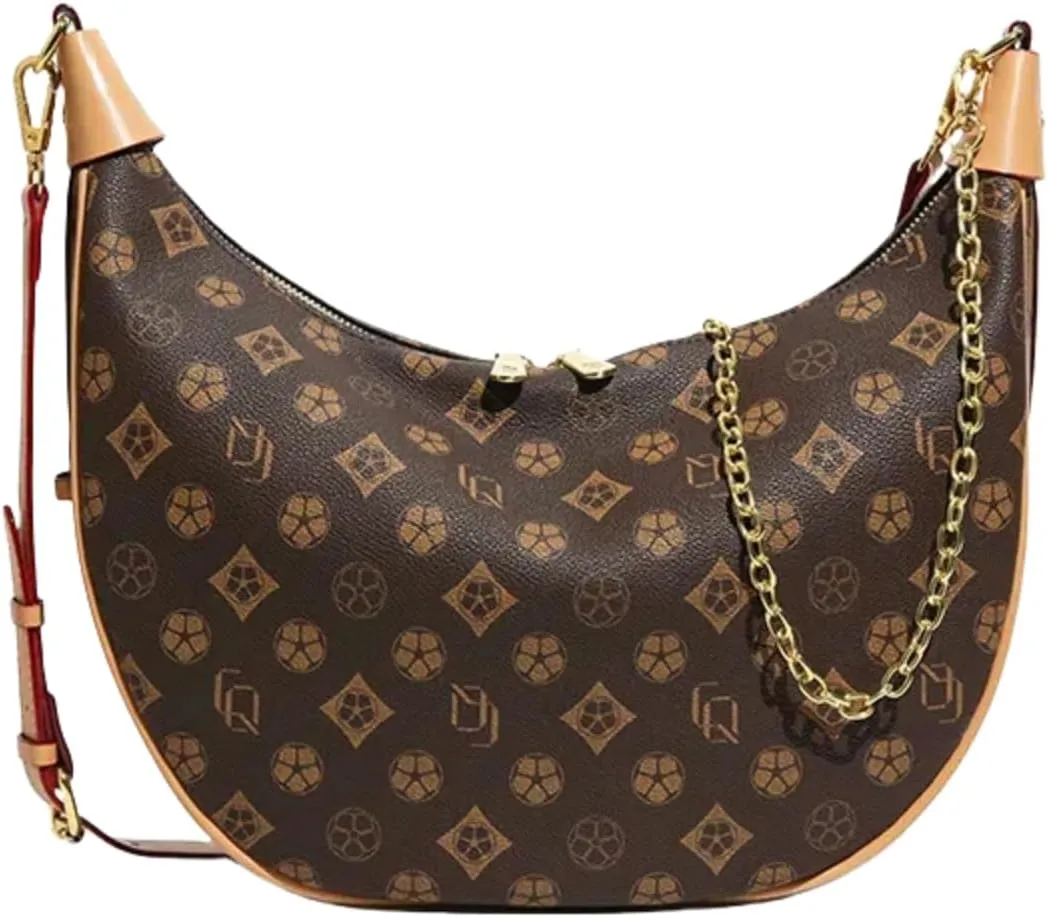 Xehuro Hobo Bag Crescent Bag Handbags and Purses with Gold Purse Chain