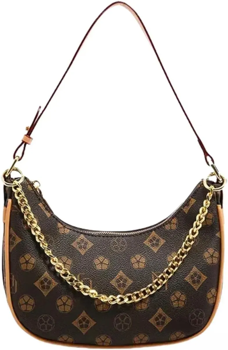 Xehuro Hobo Bag Crescent Bag Handbags and Purses with Gold Purse Chain