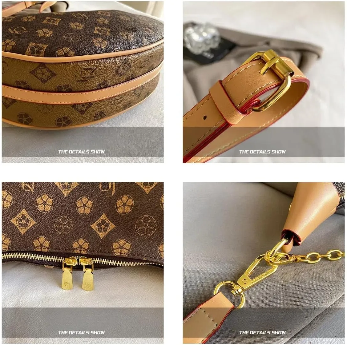 Xehuro Hobo Bag Crescent Bag Handbags and Purses with Gold Purse Chain