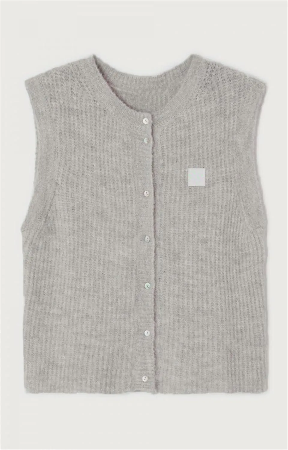 Y2k Girls Summer Knitted Vest Women Knitted Sweater Vest Sleeveless Button Down Ribbed Knit Cardigan Tank Top
