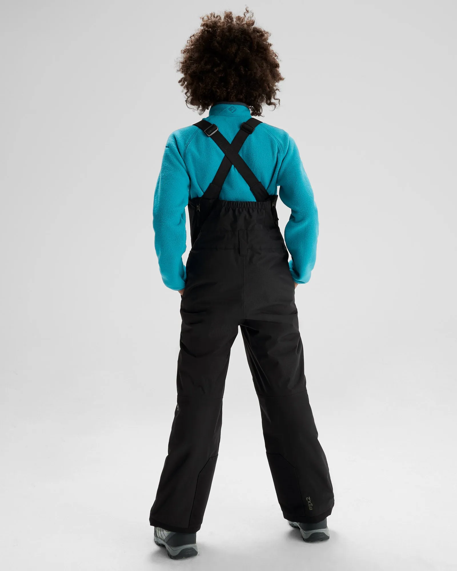 Youth PWDR-Days 2L Insulated Snow Bib - Black Stingray
