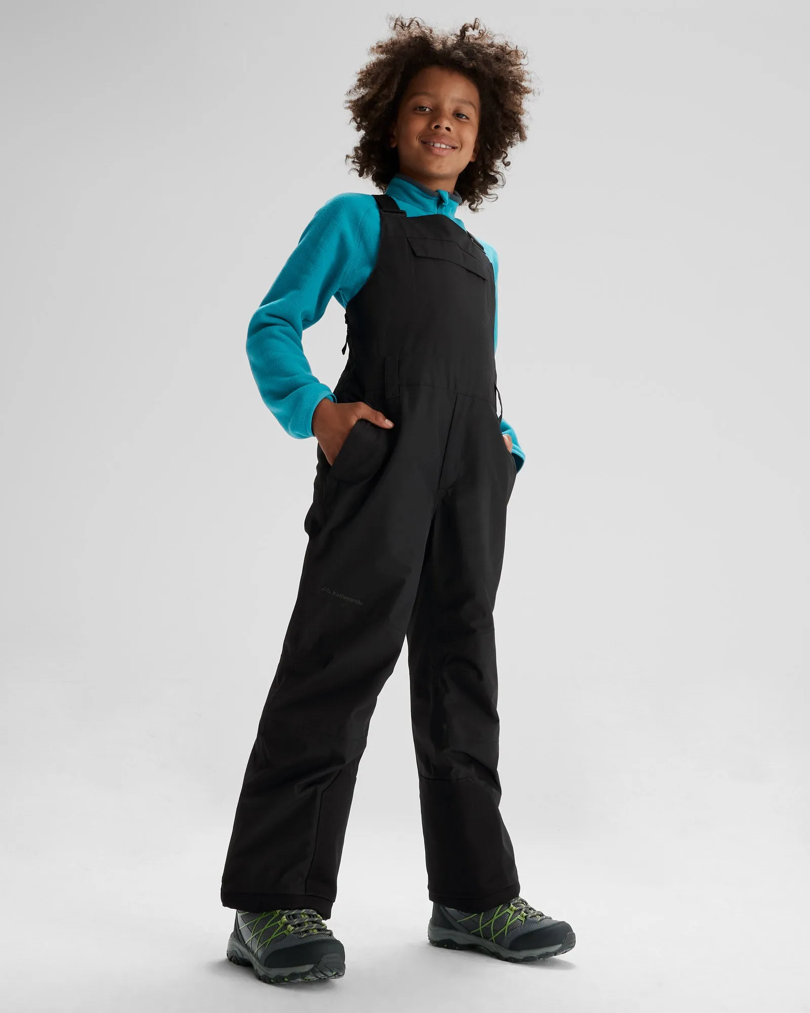 Youth PWDR-Days 2L Insulated Snow Bib - Black Stingray